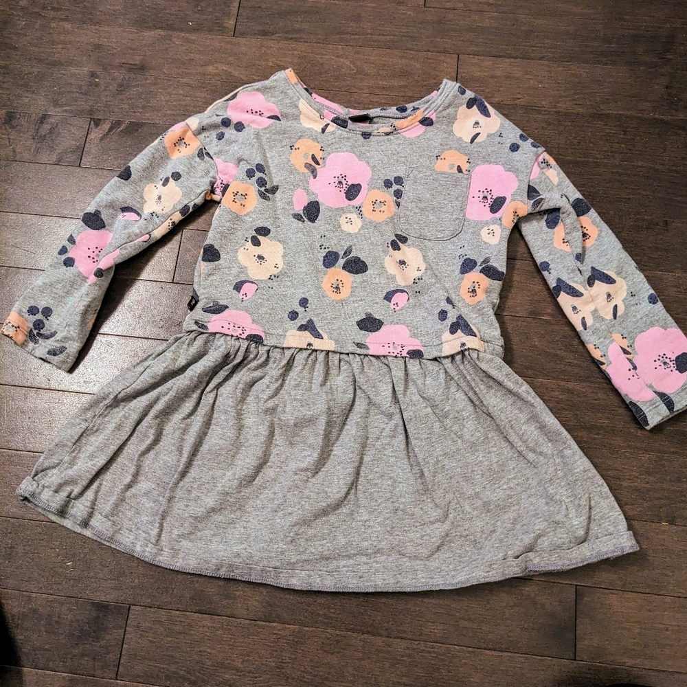 Floral grey 6t Tea Collection kid dress